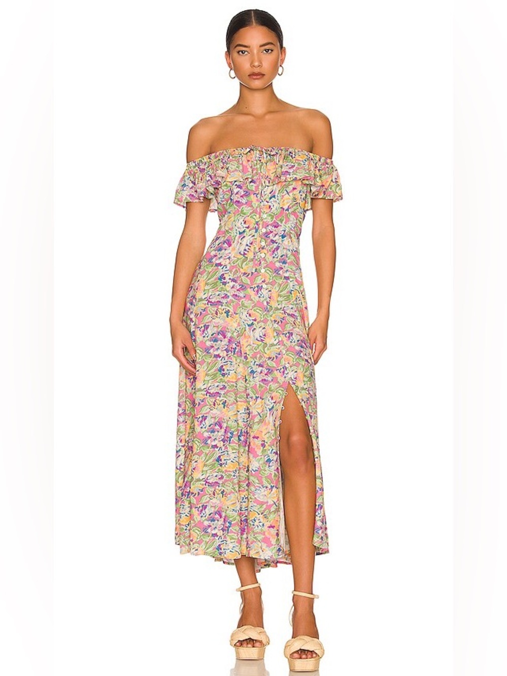 Spell & the Gypsy Floral Midi Dolly Dress XS